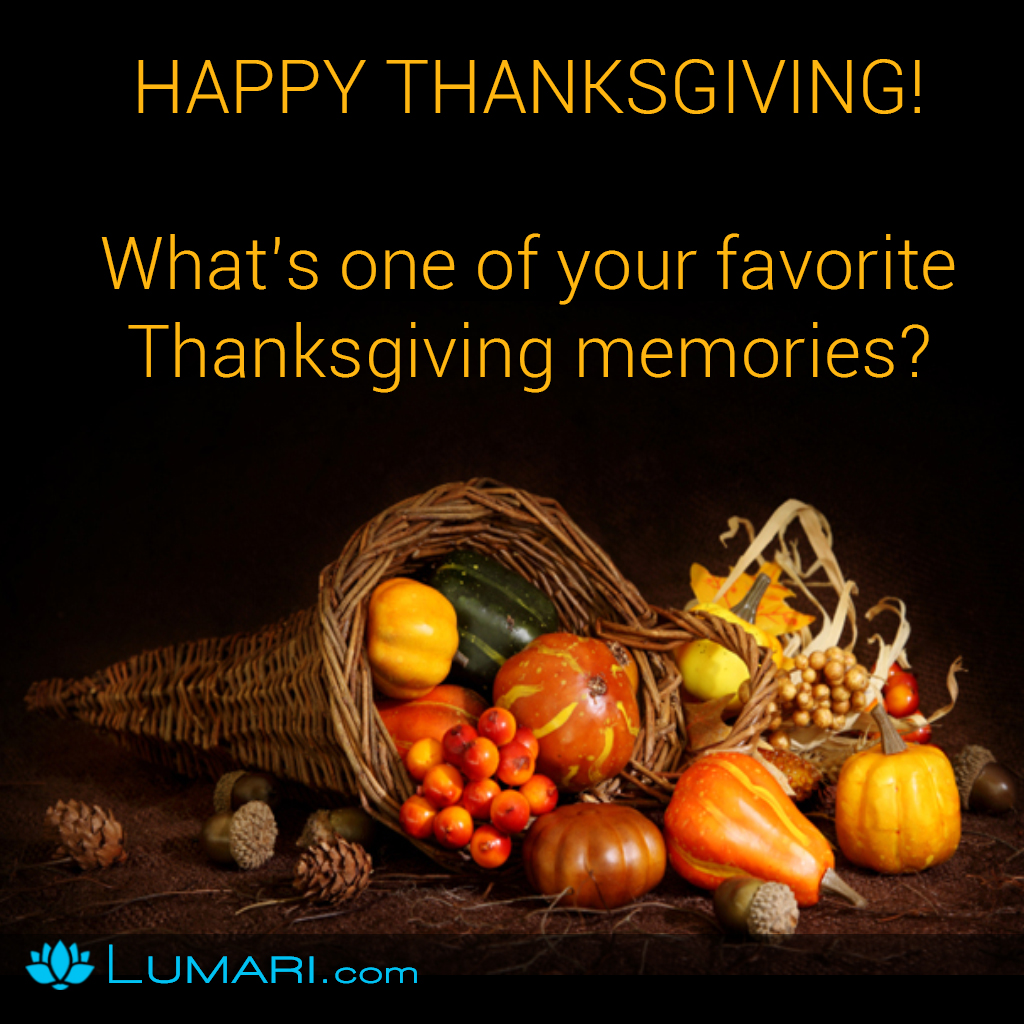 What’s one of your favorite Thanksgiving memories?